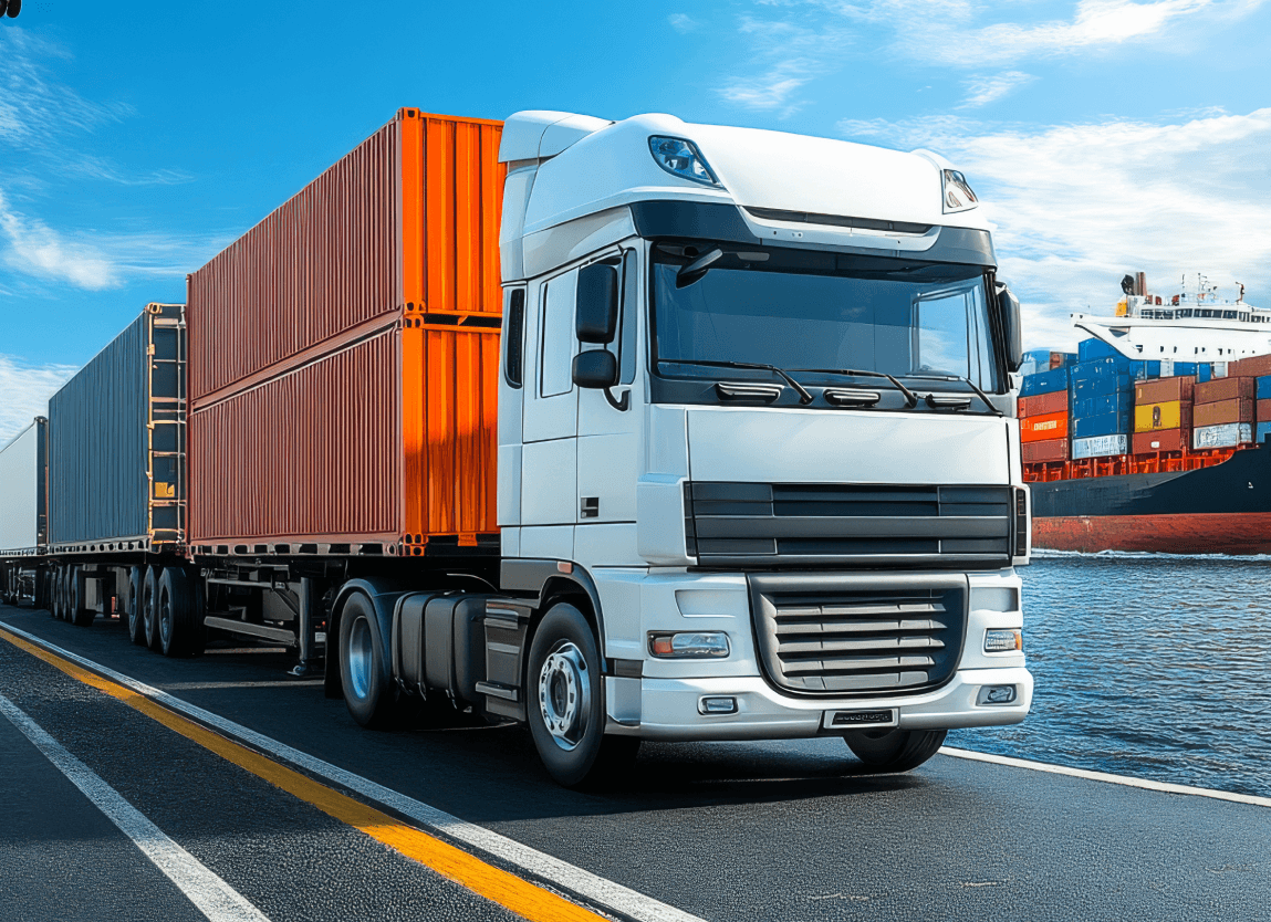 JERR PLC freight truck at port